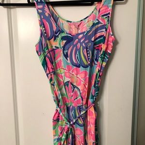 NWOT Lilly Pulitzer Rina Romper in exotic garden